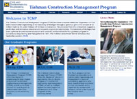 Website for Tishman Construction Management Program